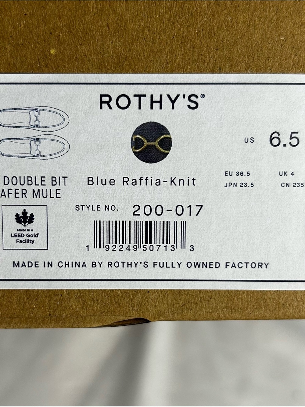 Rothy’s - The Double Bit Loafer Mule in Blue Raffia Knit in 6.5 - Picture 12 of 13